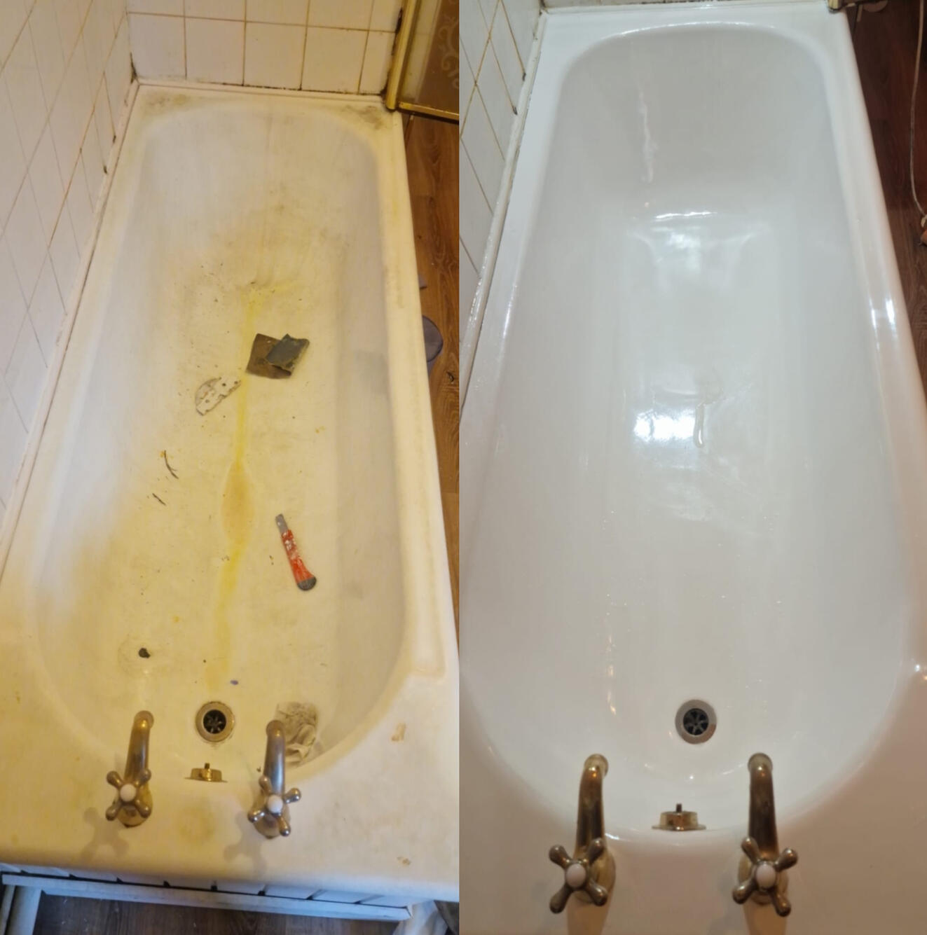 FARMERS BATH RE-ENAMELLED Steel bath resurfaced in Swindon